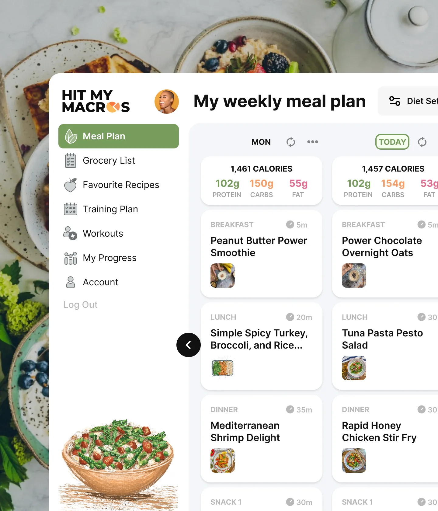 meal plan generator based on macros