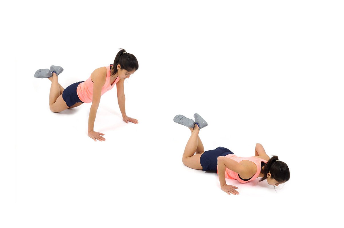 How to Do Knee Push Ups | Muscles Worked | Benefits