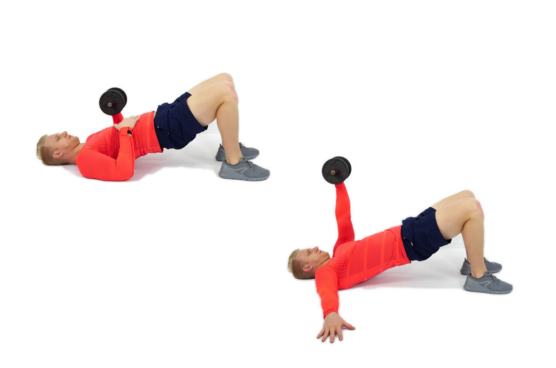 Glute Bridges/Hip Thrusts Dumbbell Press Hit My Macros