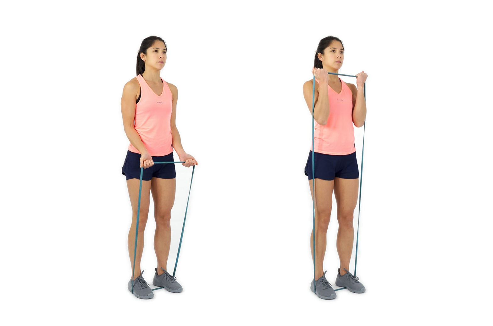 How to do Resistance Band Bicep Curls | Muscles Worked | Benefits