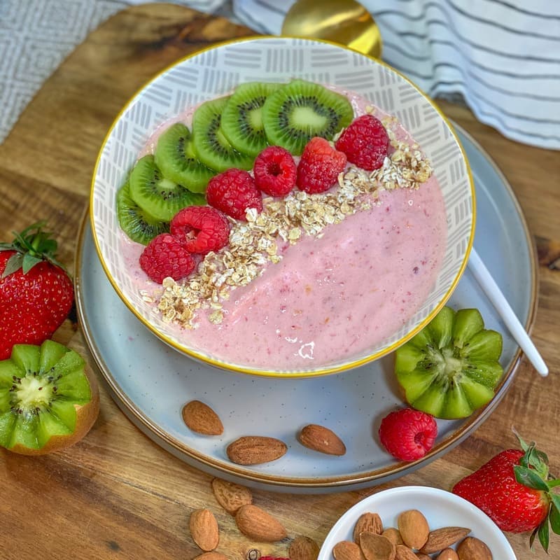 Frozen Strawberry Breakfast Protein Bowl