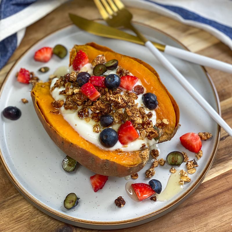 Sweet Potatoes With Granola